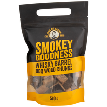 Load image into Gallery viewer, 11401 Smokey Goodness BBQ Wood Chunks Whiskey Barrel
