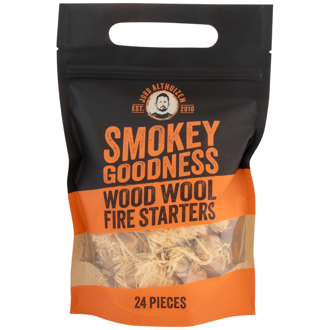 11402 Smokey Goodness Fire Starter Wood Wool 24 stuks